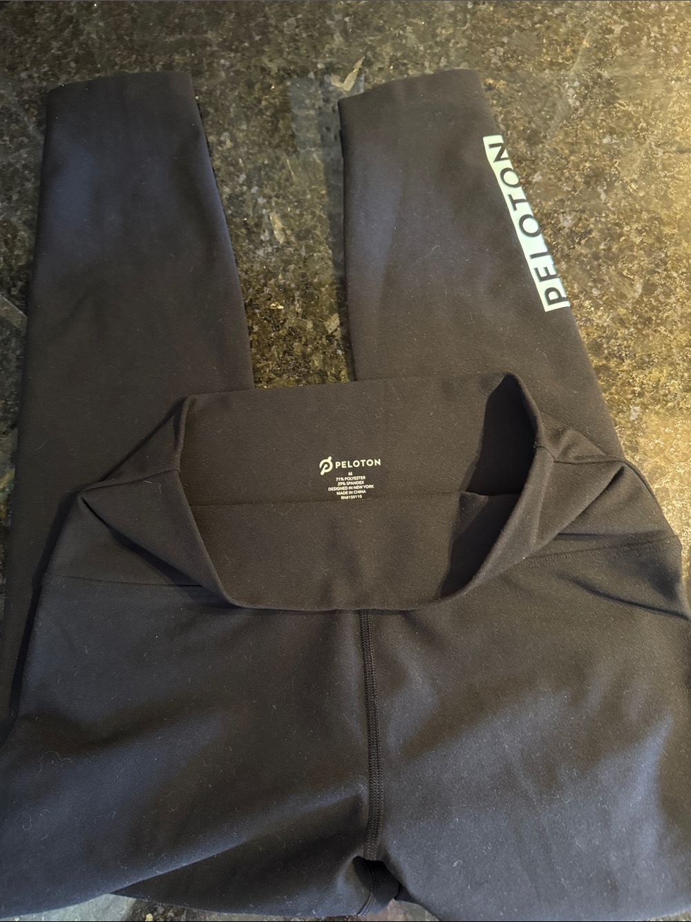 Peloton Black Performance Leggings with Side Logo
